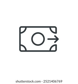 Money simple outcome icon, vector illustration