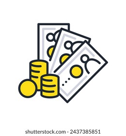 Money simple vector icon illustration material