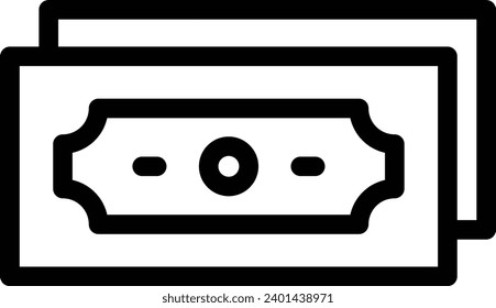 Money single vector line icon