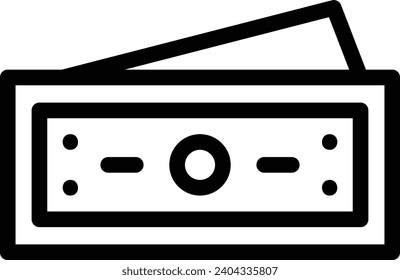 Money single vector line icon