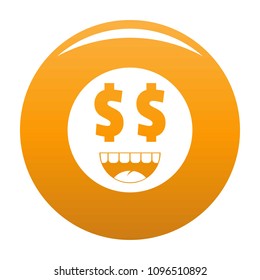 Money smile icon. Vector simple illustration of money smile icon isolated on white background