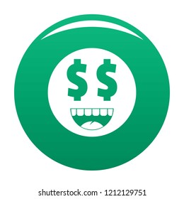 Money smile icon. Vector simple illustration of money smile icon isolated on white background