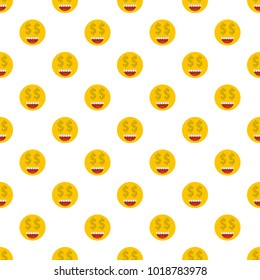 Money smile pattern seamless in flat style for any design