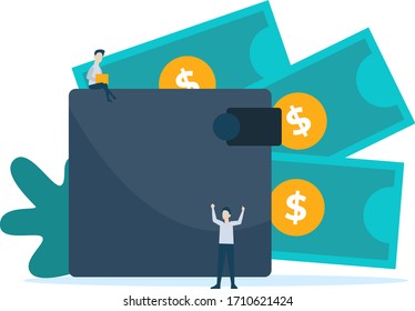 money solution. money management concept illustration concept for web landing page template, banner, and presentation