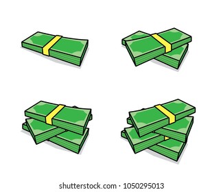 money stack cartoon design illustration.cartoon design style, designed for illustration