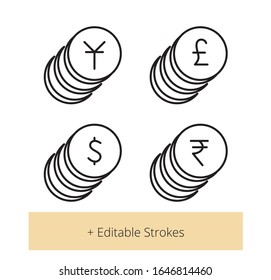 Money - Stack of Coin - Icon as EPS 10 File