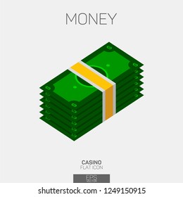 Money stack color icon