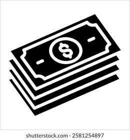 Money Stack Icon Element For Design