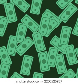 Money stack icon in flat style. Exchange cash vector illustration on white isolated background. bill seamless pattern business concept