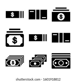 money stack icon isolated sign symbol vector illustration - Collection of high quality black style vector icons
