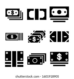 money stack icon isolated sign symbol vector illustration - Collection of high quality black style vector icons
