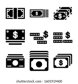 money stack icon isolated sign symbol vector illustration - Collection of high quality black style vector icons
