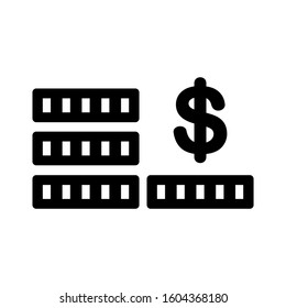 money stack icon isolated sign symbol vector illustration - Collection of high quality black style vector icons
