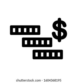 money stack icon isolated sign symbol vector illustration - Collection of high quality black style vector icons
