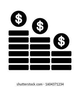 money stack icon isolated sign symbol vector illustration - Collection of high quality black style vector icons
