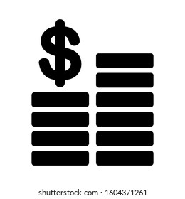 money stack icon isolated sign symbol vector illustration - Collection of high quality black style vector icons
