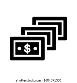 money stack icon isolated sign symbol vector illustration - Collection of high quality black style vector icons
