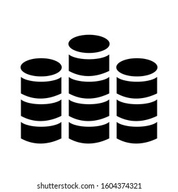money stack icon isolated sign symbol vector illustration - Collection of high quality black style vector icons
