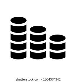 money stack icon isolated sign symbol vector illustration - Collection of high quality black style vector icons
