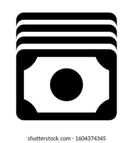 money stack icon isolated sign symbol vector illustration - Collection of high quality black style vector icons
