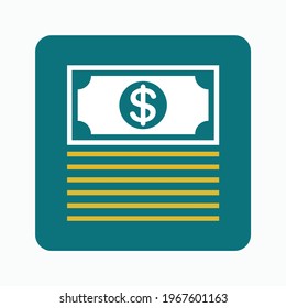 Money stack icon vector template design
