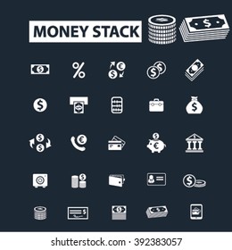 Money Stack Icons Stock Vector (Royalty Free) 392383057 | Shutterstock