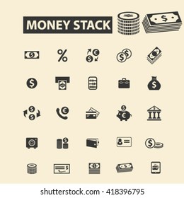 money stack icons

