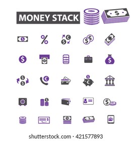 money stack icons
