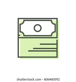 Money stack minimalistic style
