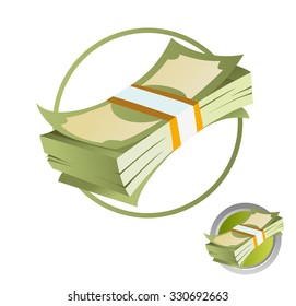money stack vector illustration. isolated