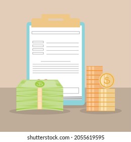 money stacked dollar coins cash