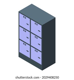 Money storage icon isometric vector. Safe box. Distribution budget