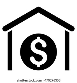 Money Storage icon. Vector style is flat iconic symbol with rounded angles, black color, white background.