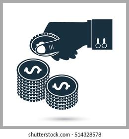 Money store icon. Simple design for web and mobile