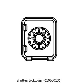Money strongbox deposit icon vector illustration graphic design