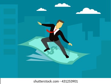 Money success wealth Concept business illustration