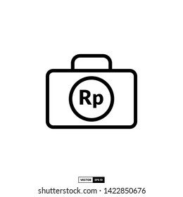 Money suitcase icon, design inspiration vector template for web design or mobile app