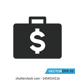 
money suitcase icon vector template