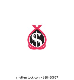 money symbol with arrows up logo vector