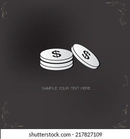 Money symbol on dark background,vector