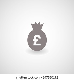 money symbol on gray background