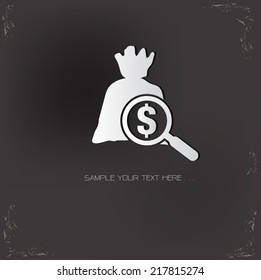 Money symbol on old background,dark vector