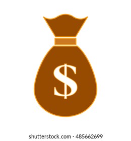 Money symbol sign on white background. Vector illustration.