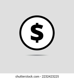 Símbolo de dinero, simple icono de vector plano, icono para las finanzas.