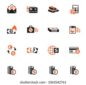 money symbols color vector icons for web and user interface design