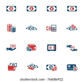 money symbols color vector icons for web and user interface design