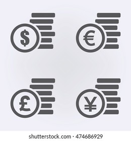 Money symbols set