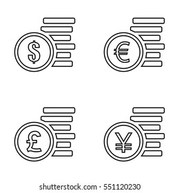 Money symbols set