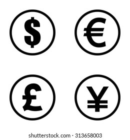 Money Symbols . Vector Illustration