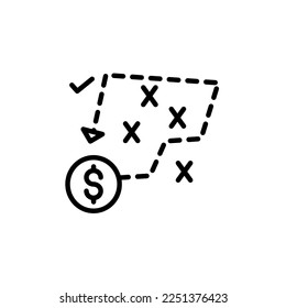 Money Tactics icon in vector. Logotype